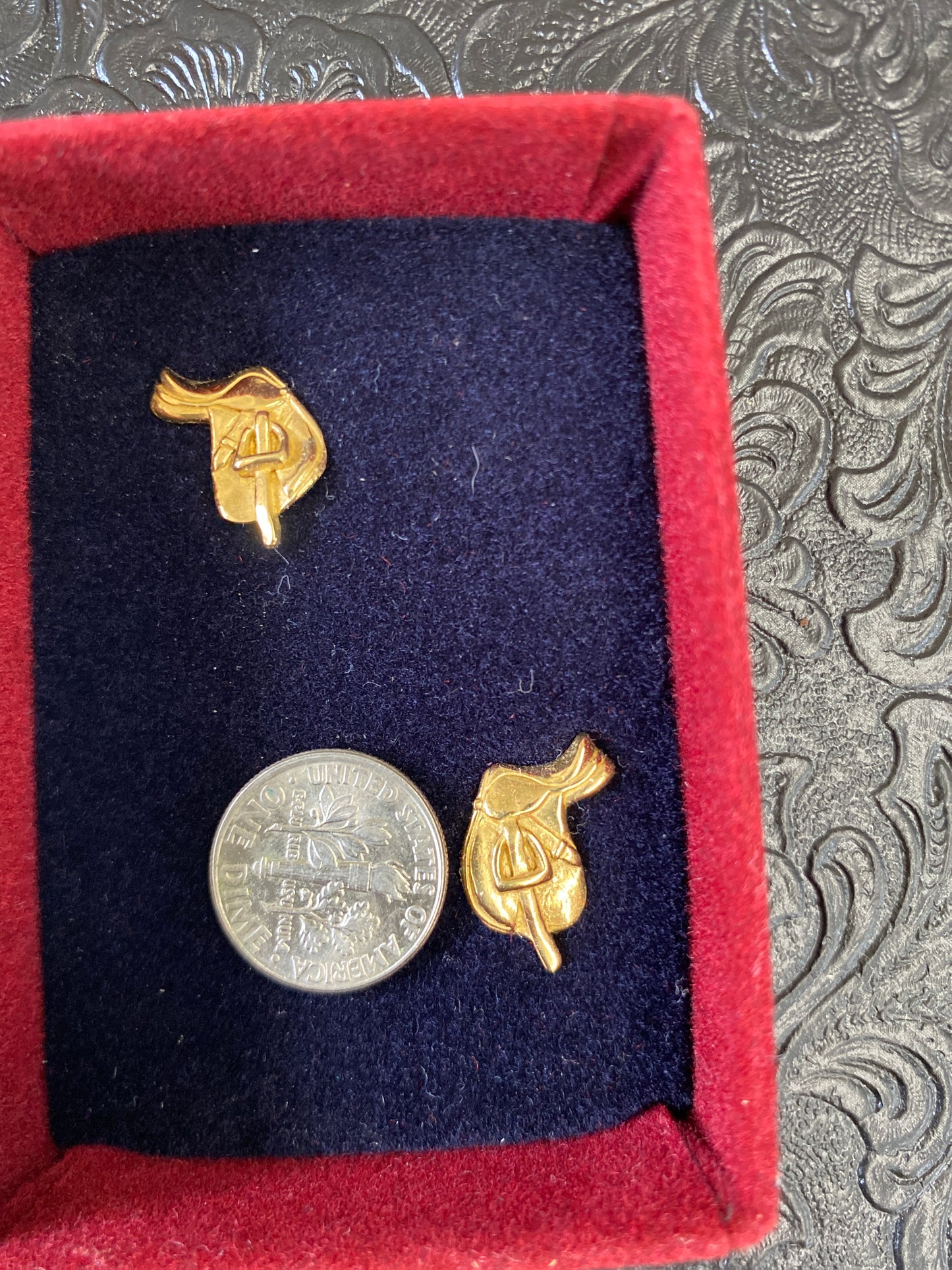 English Saddle Earrings from Crumrine