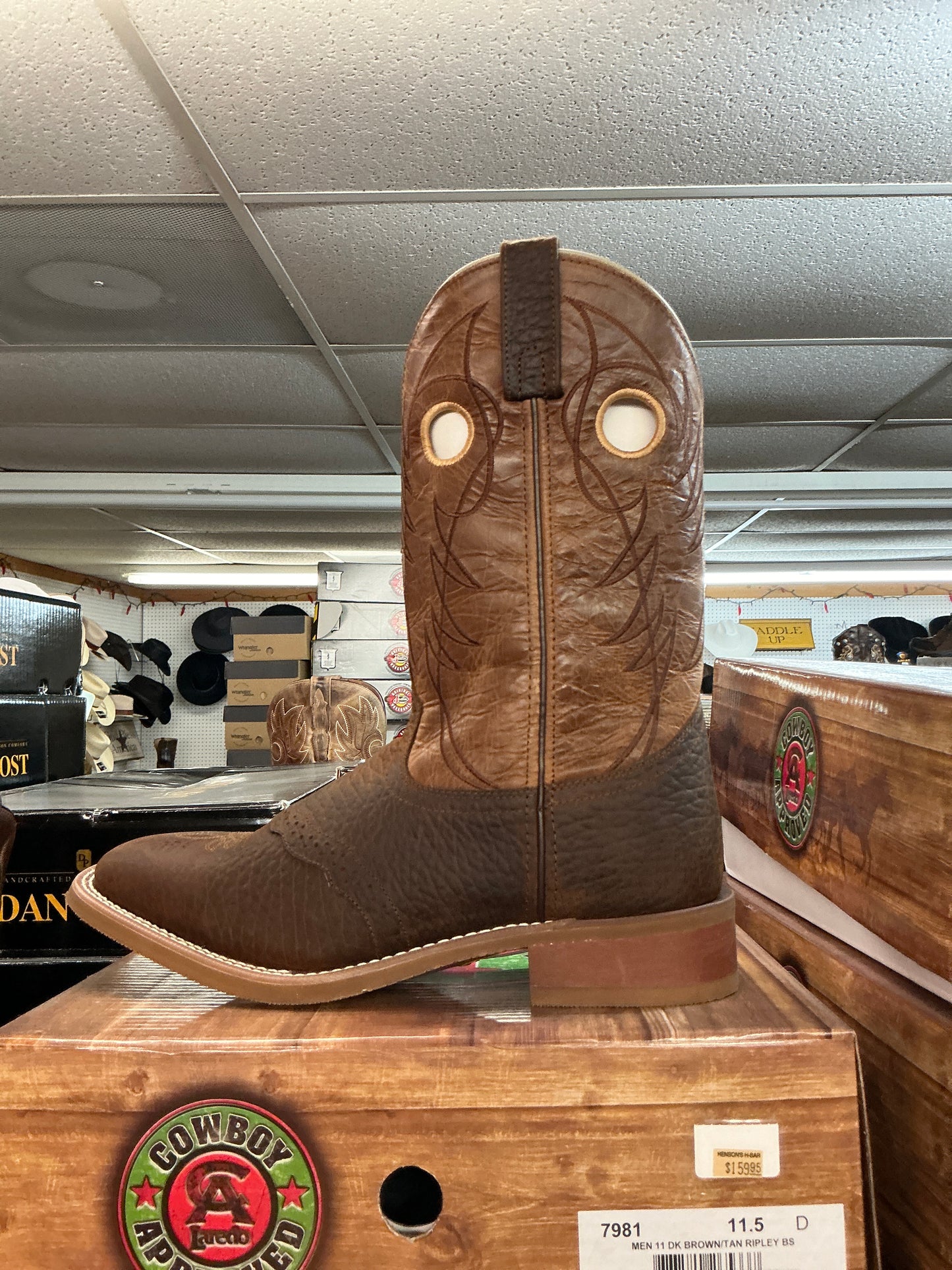 Cowboy Approved by Laredo Ripley Dark Brown & Tan 7981