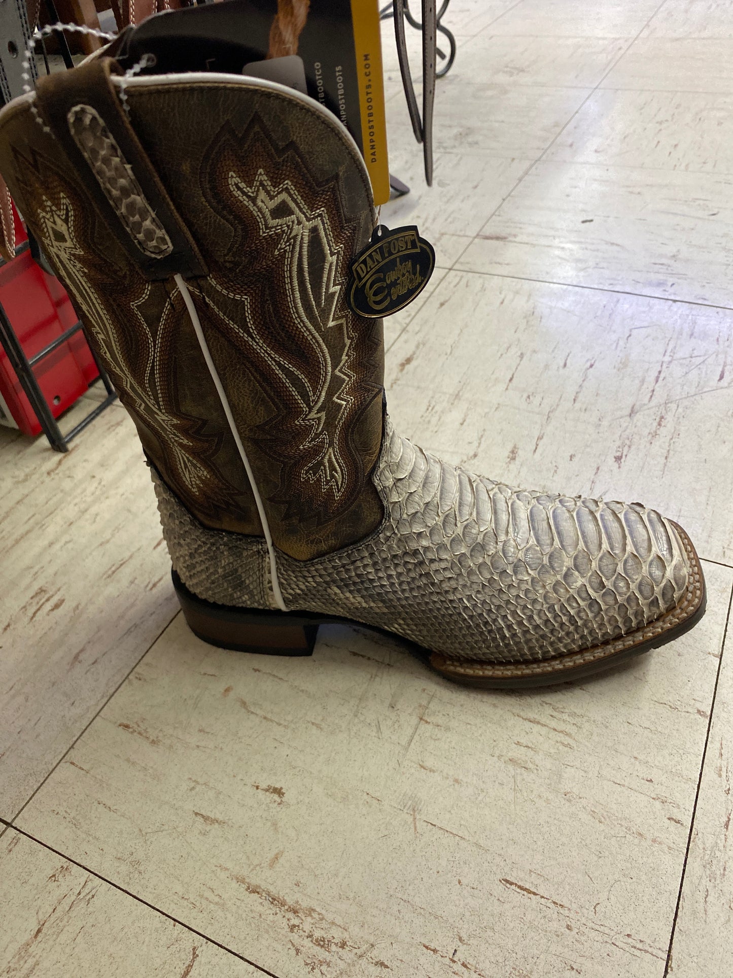 Dan Post DP4917 Natural/Brown Python