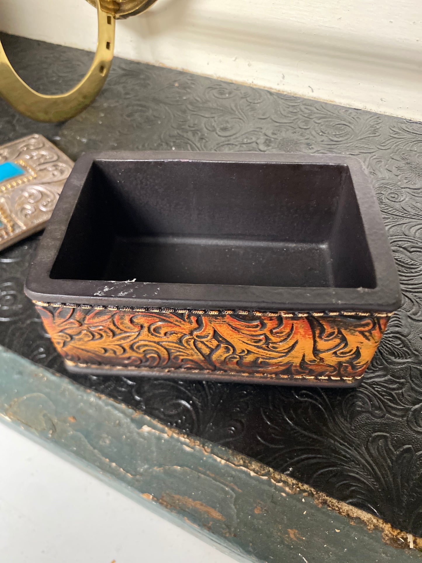 Turquoise Cross Trinket Box