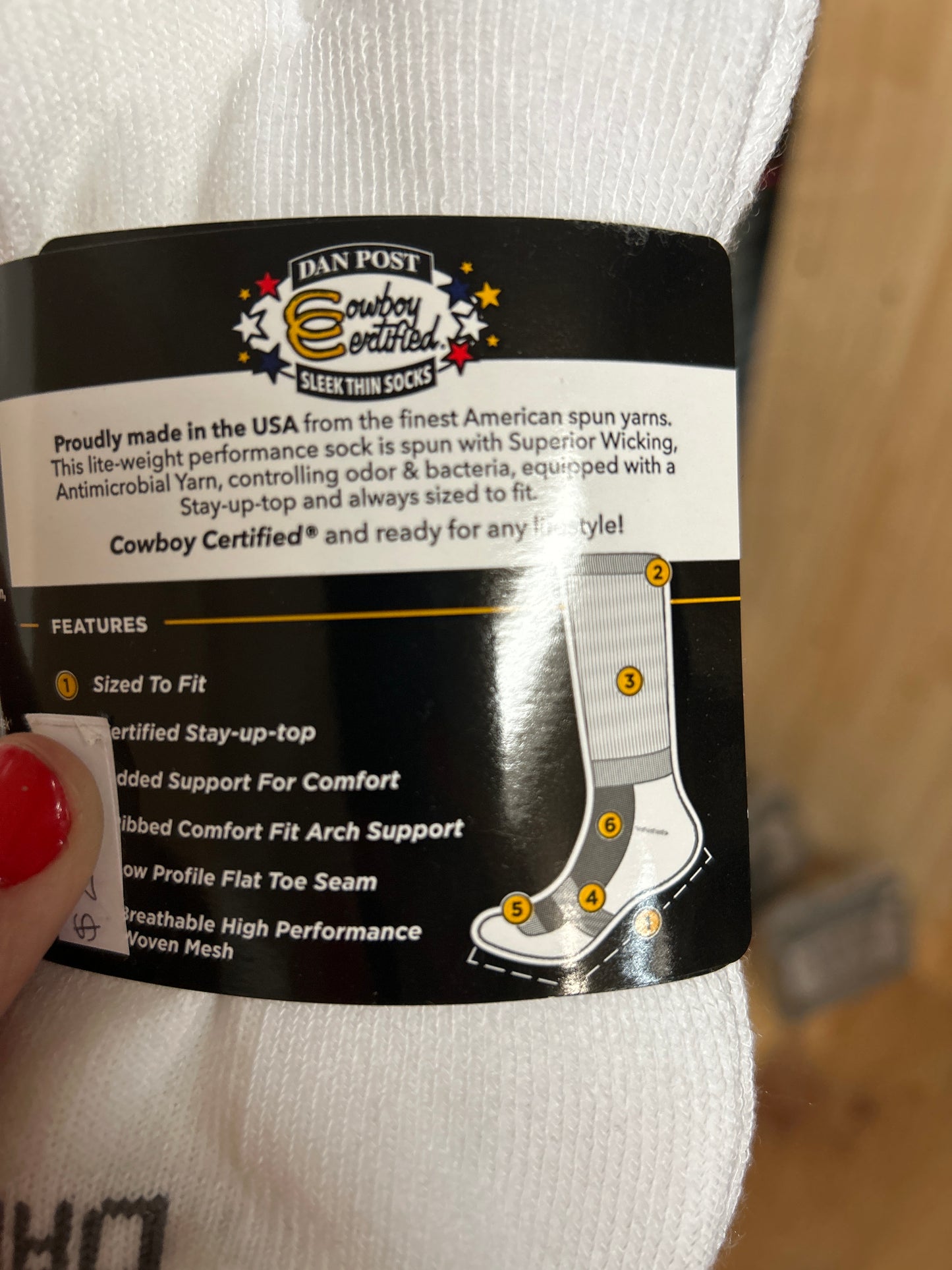 Dan Post Cowboy Certified Sleek Thin Socks