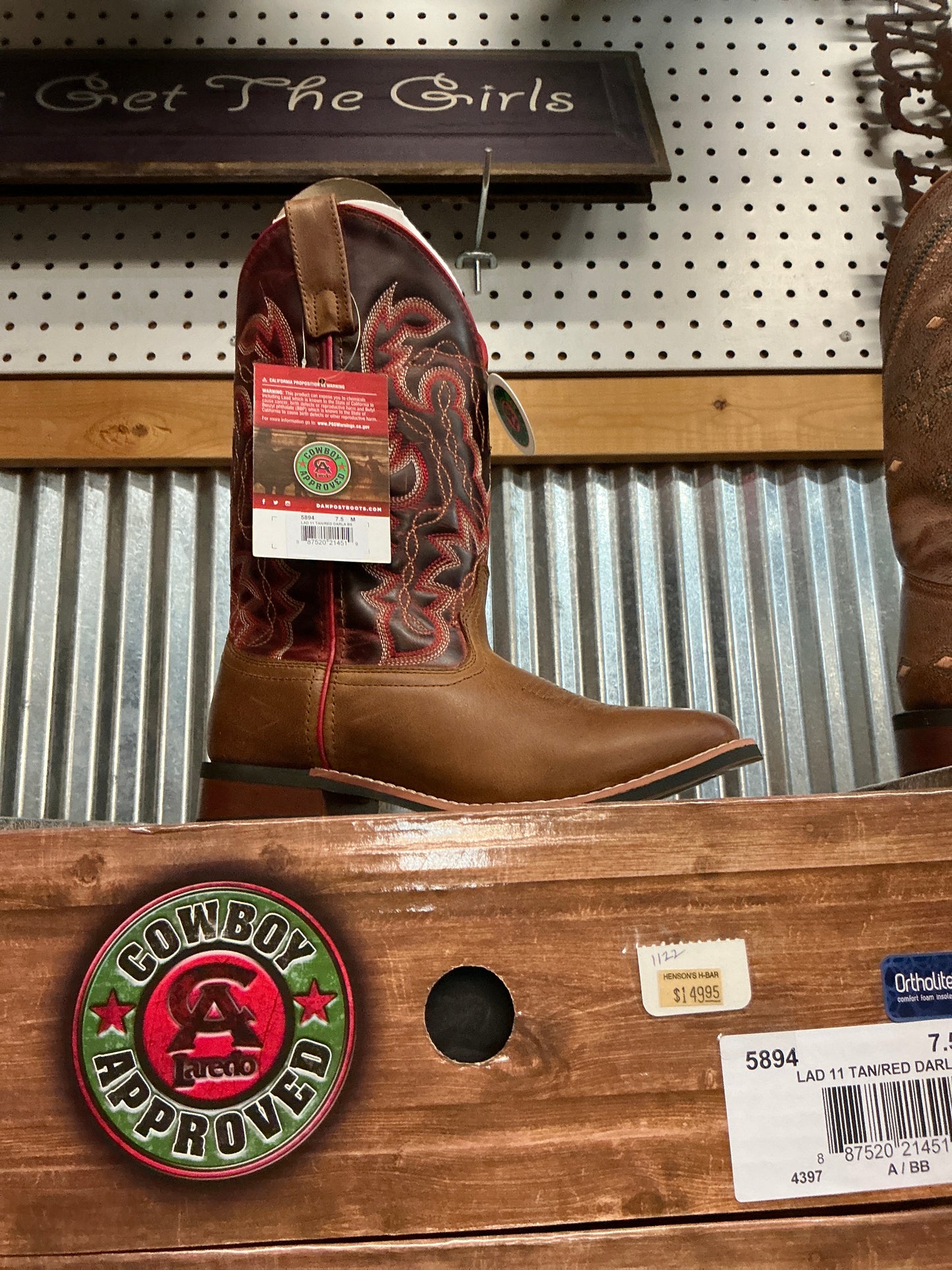 Laredo Cowboy Approved Women’s Tan/Red Darla
