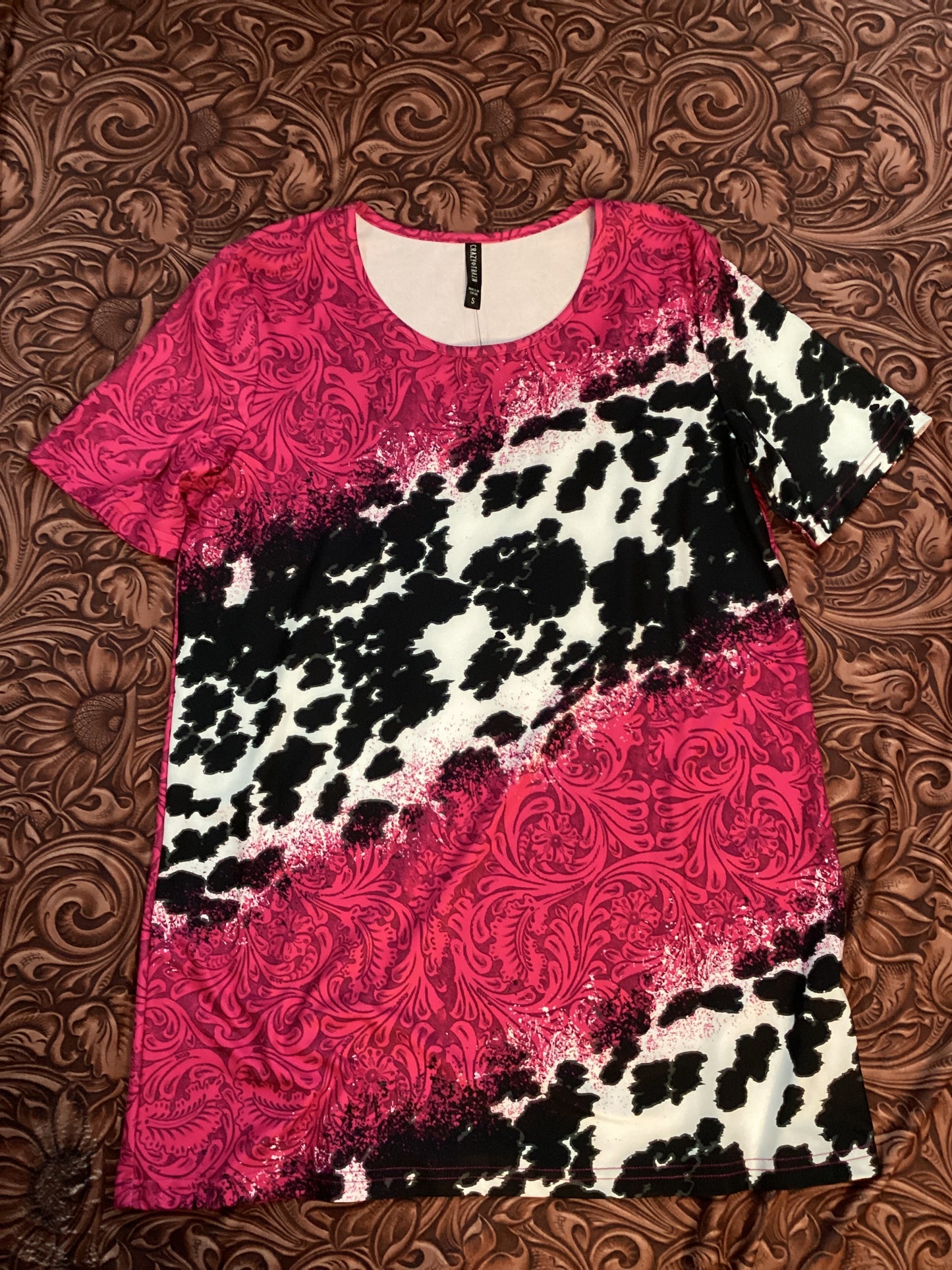 Crazy Train Pink Tooled Leopard