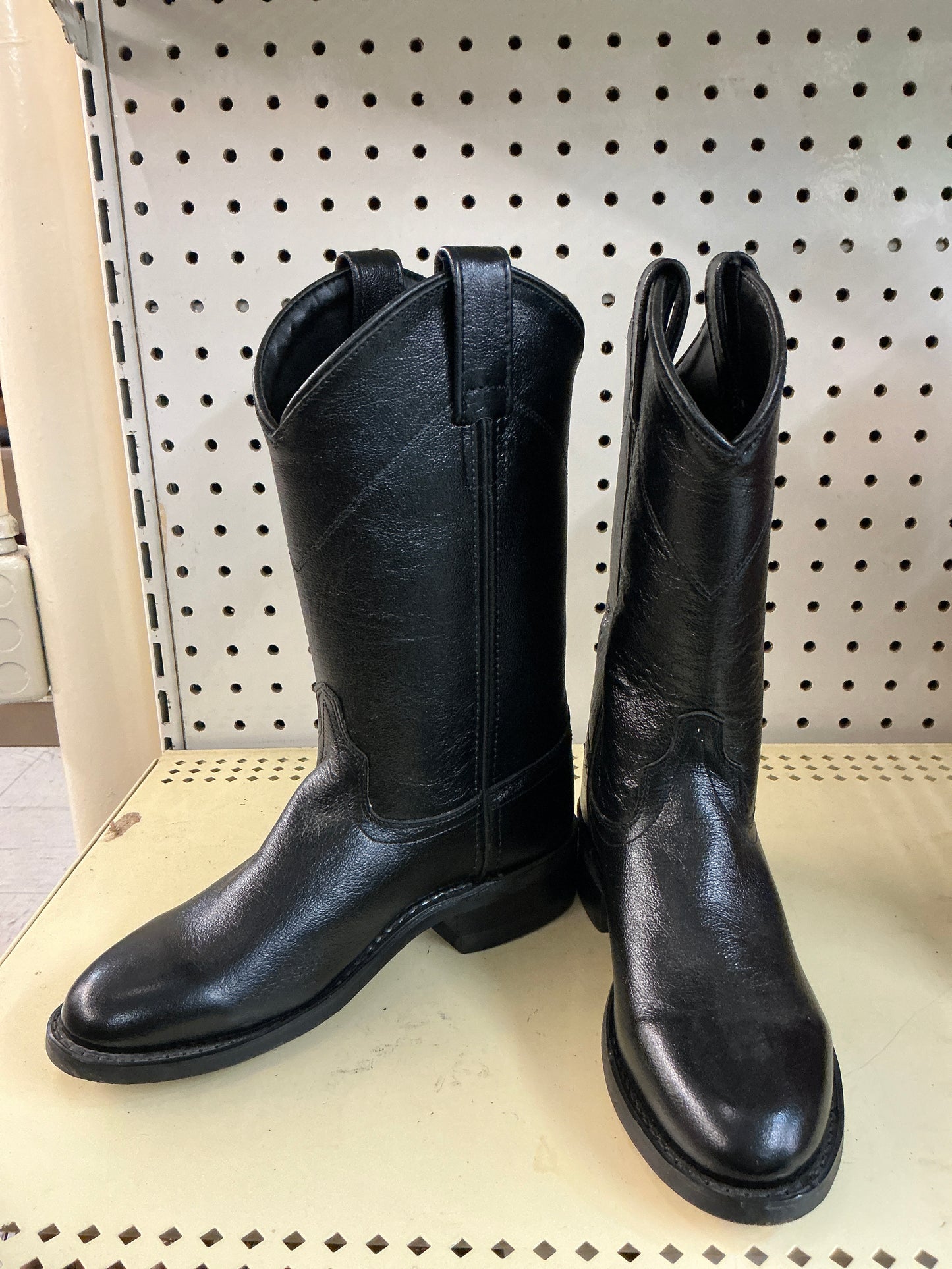 All Black Old West Riding Boot-CLEARANCE