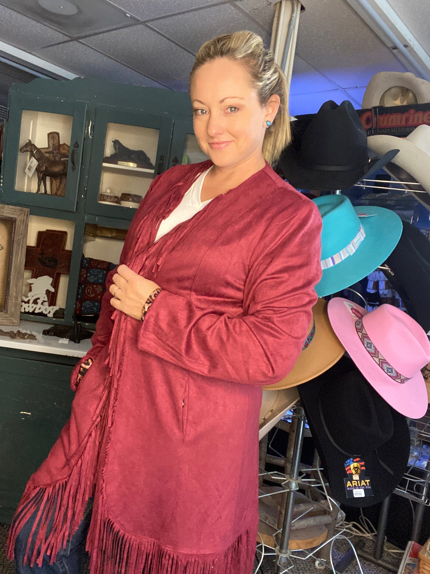 Sterling Kreek Scottsdale Suede Jacket Wine