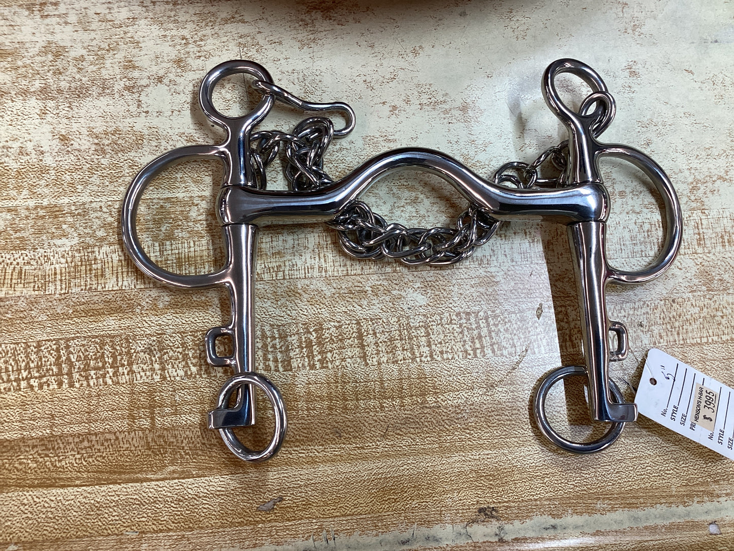 5” Curved/Ported Straight Mouth Locked On 3 Ring Shank