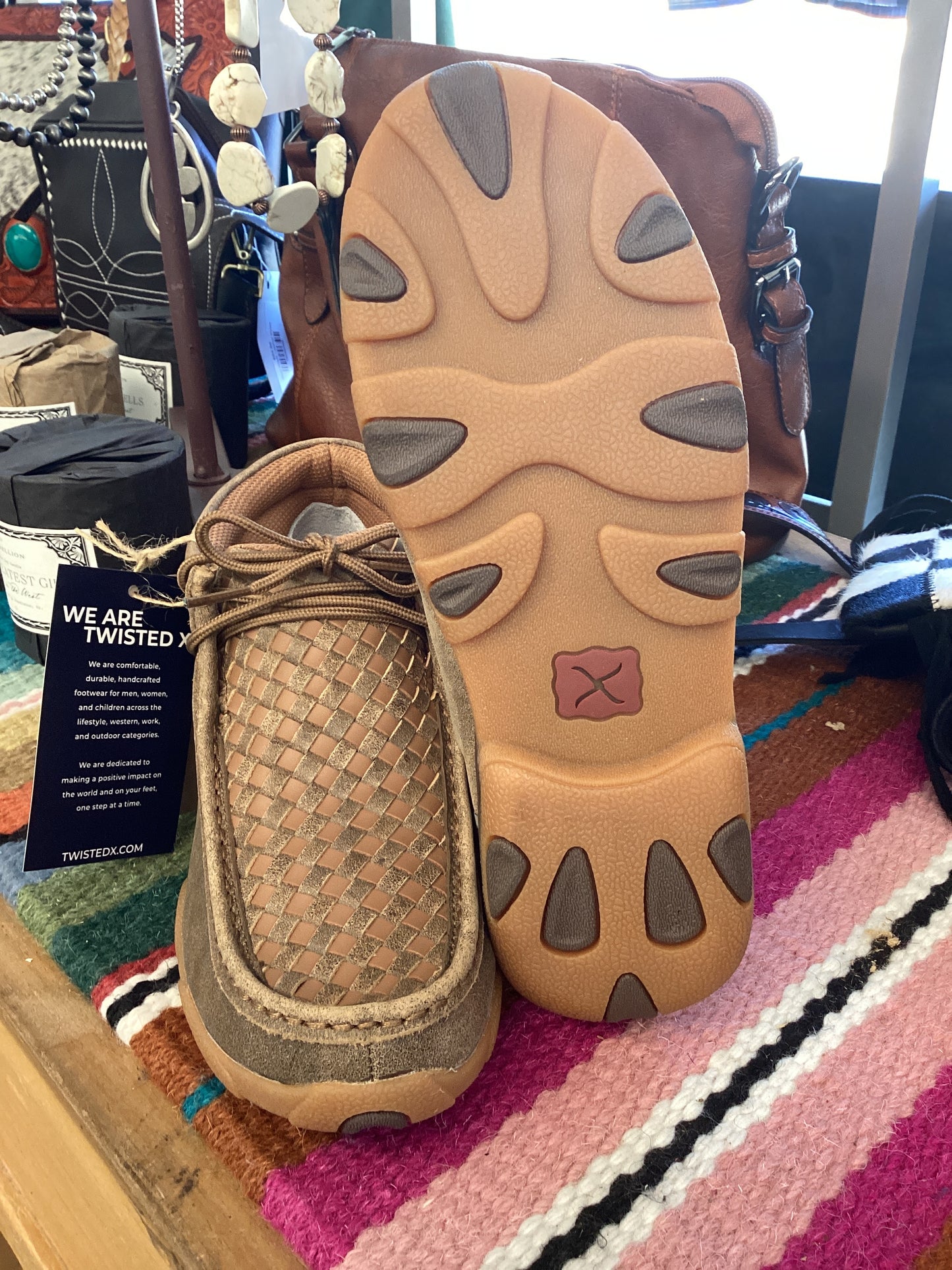 Twisted X Women’s Driving Moc Bomber & Tan