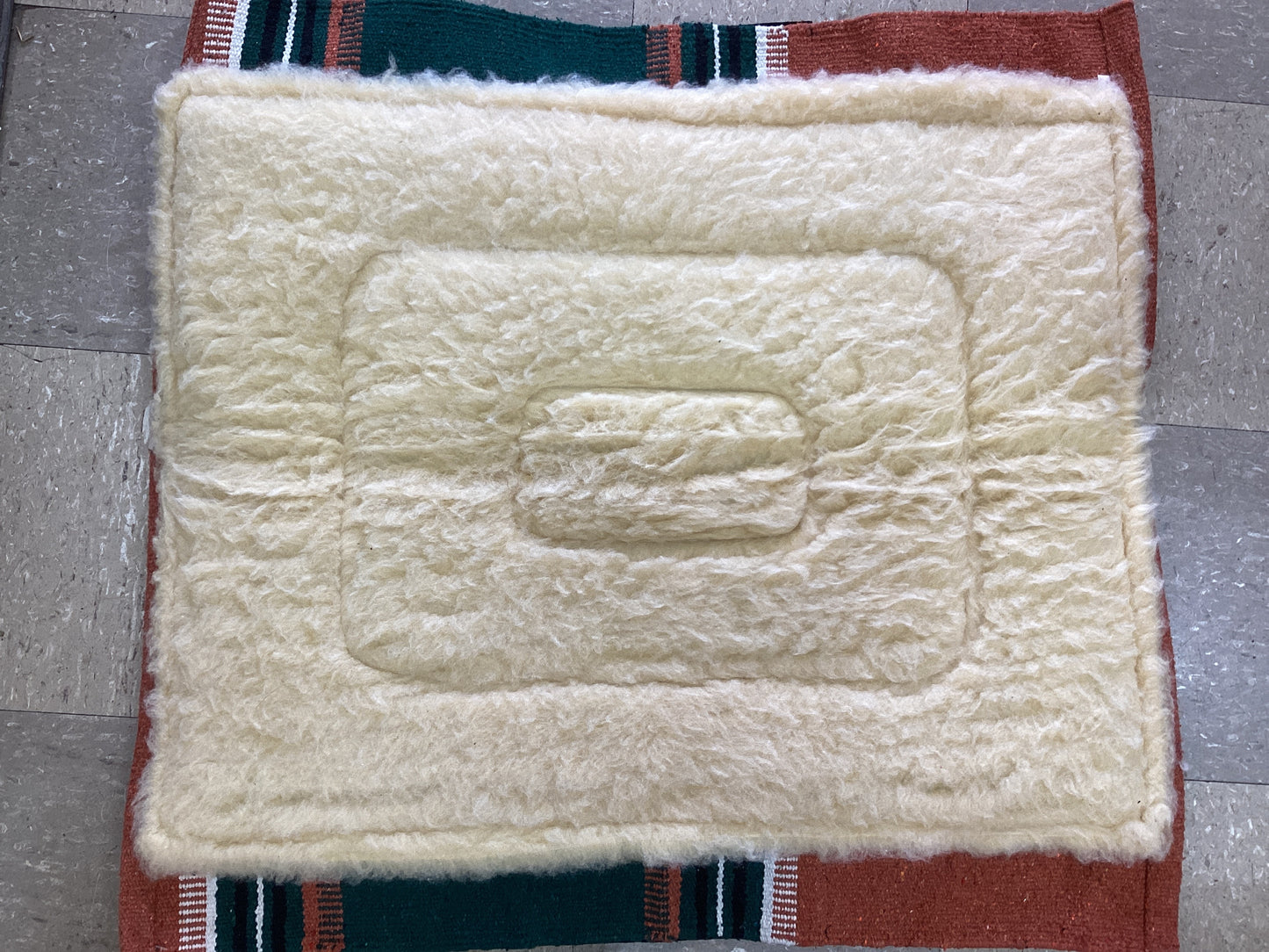 34”x32” Wool Navajo Blanket Saddle Pad by Indian Nation Leather Company