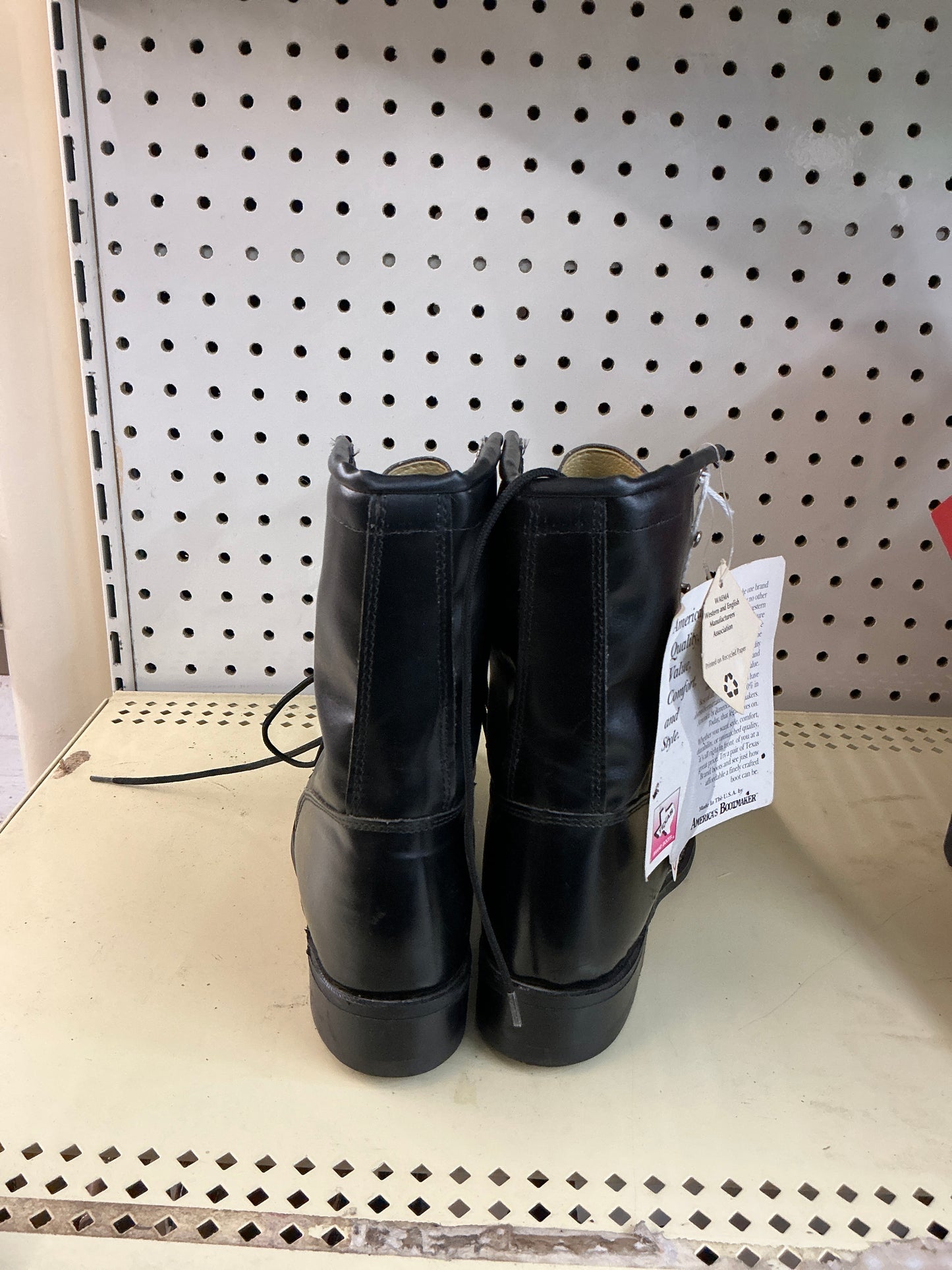 Texas Brand Black Lace Up Boot-CLEARANCE