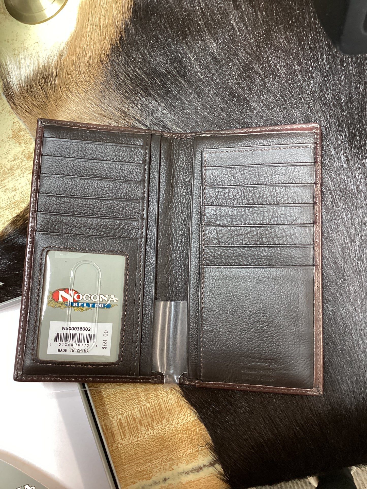 Nocona Tooled Southwest Buckstitch Rodeo Wallet