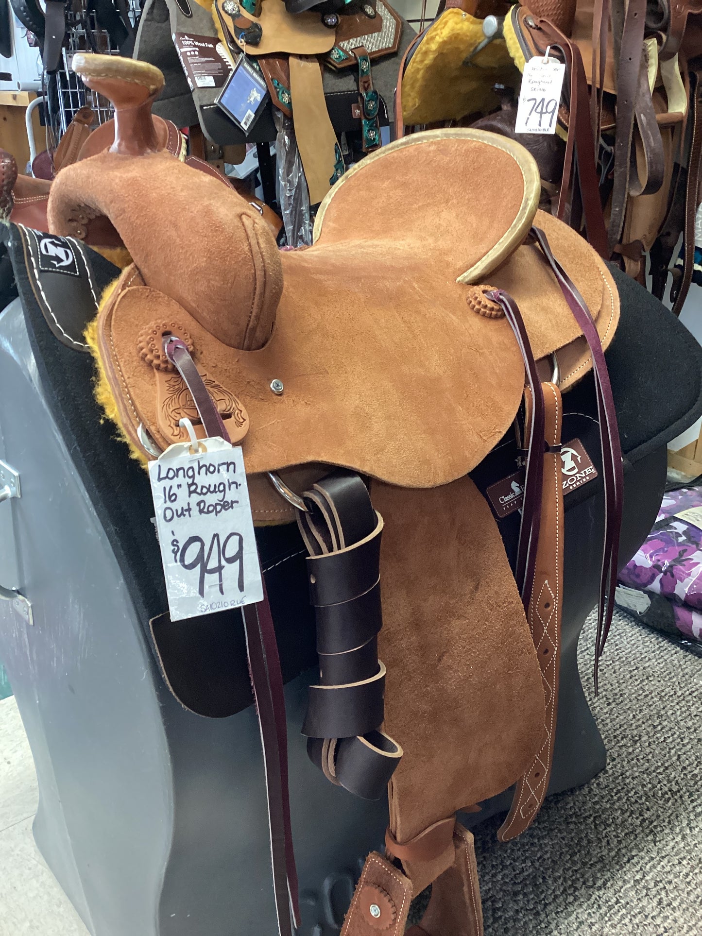16” roping saddle