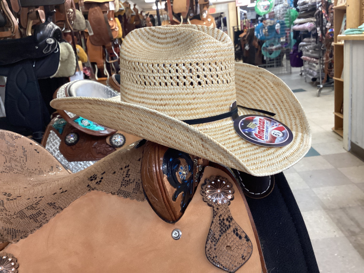 American Hat Company Poli Rope Straw Hat
