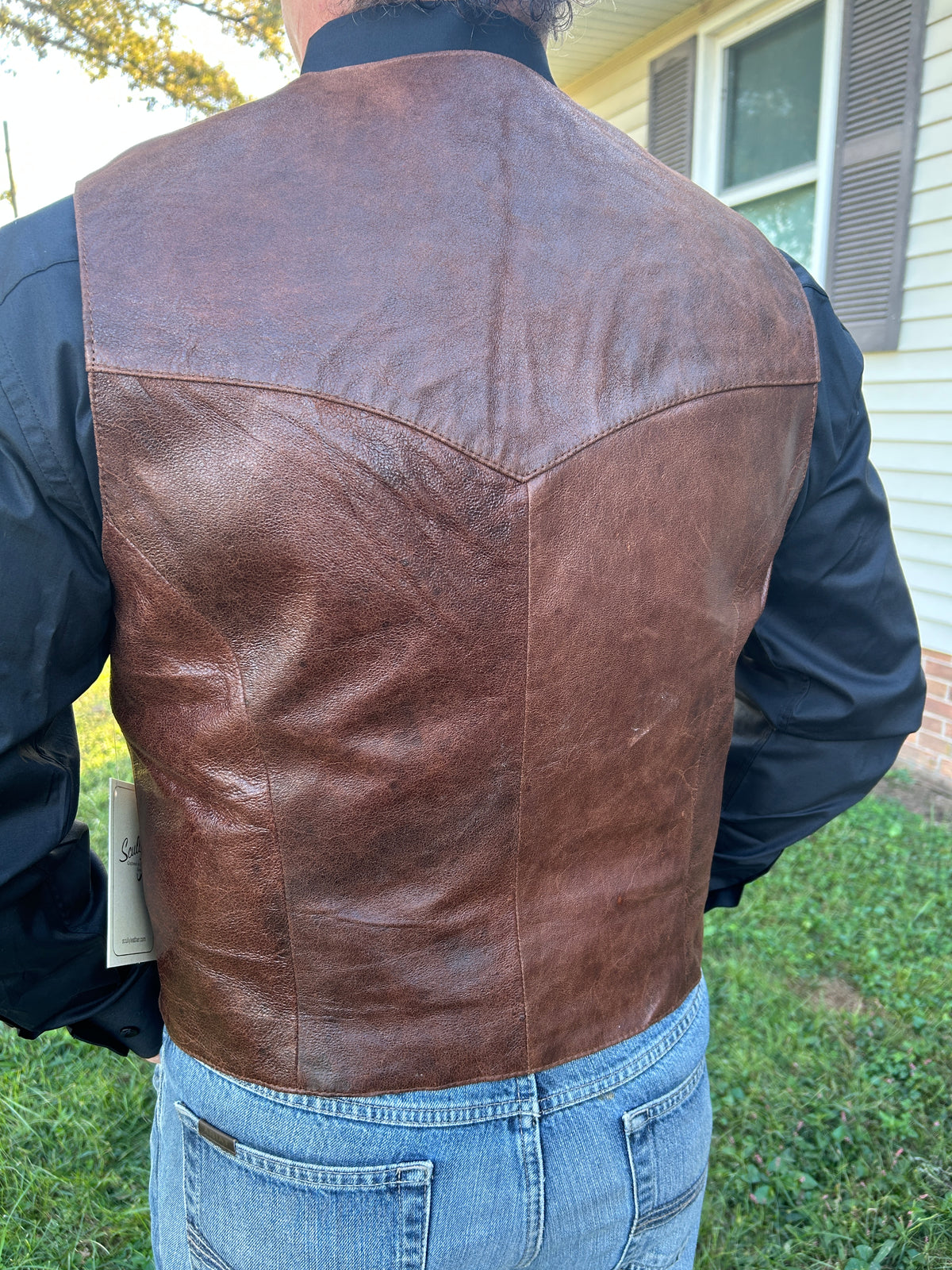 Men's Vintage Lamb Vest by Scully®-Brown