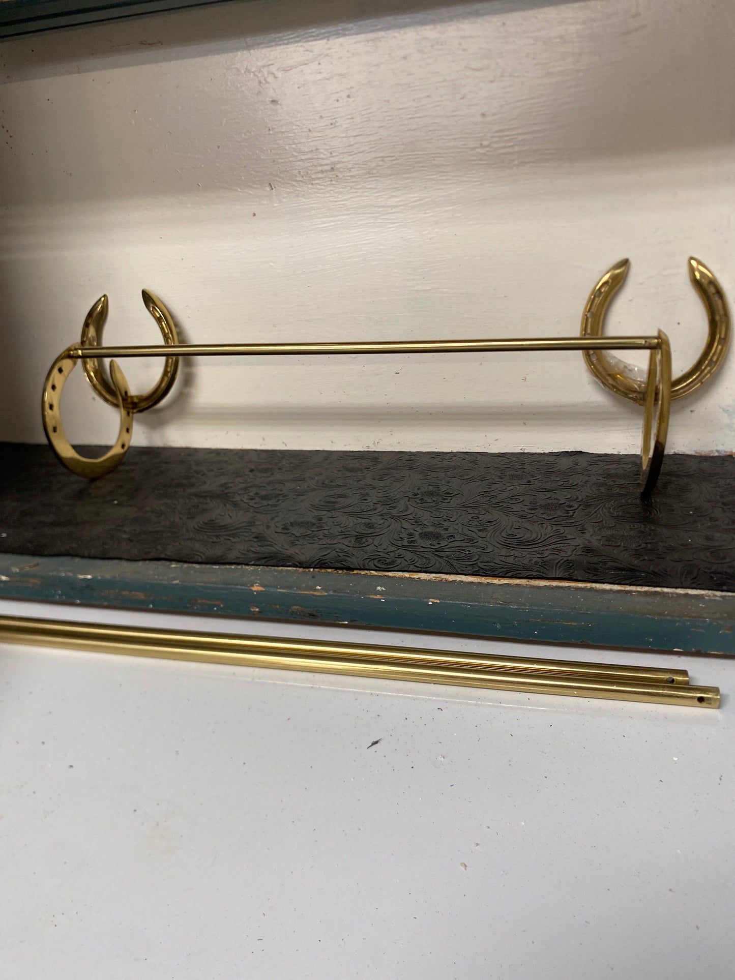 Brass Horseshoe Towel Bar