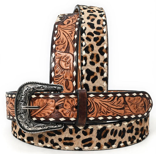 Leopard & Lace Genuine Leather Belt