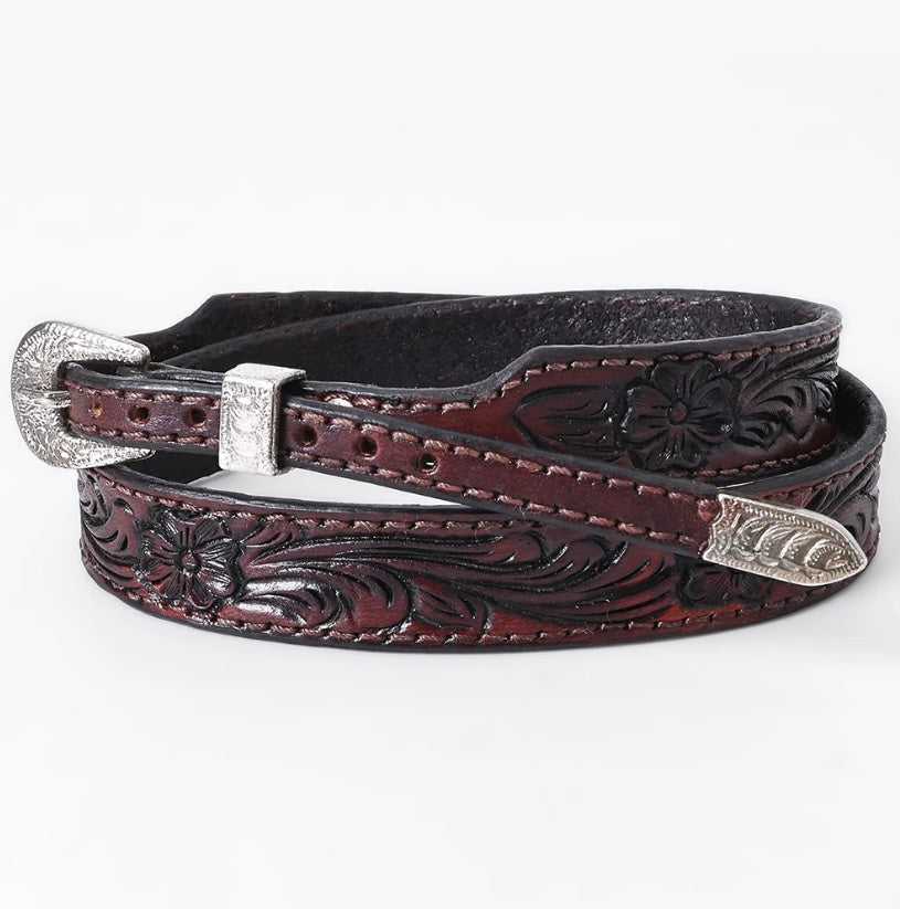 Cherry Floral Hatband with Buckle