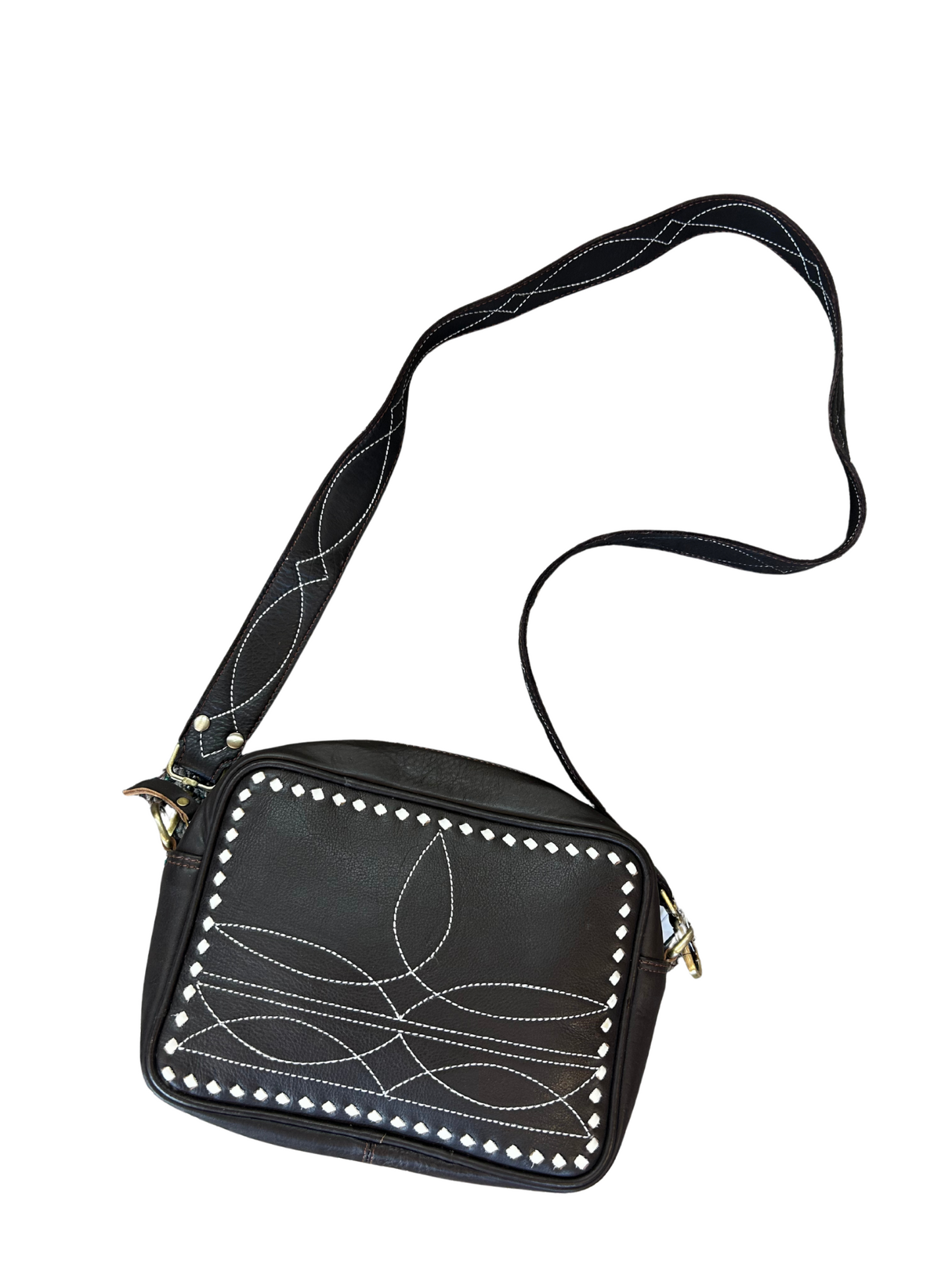 Boot Stitch Leather Purse