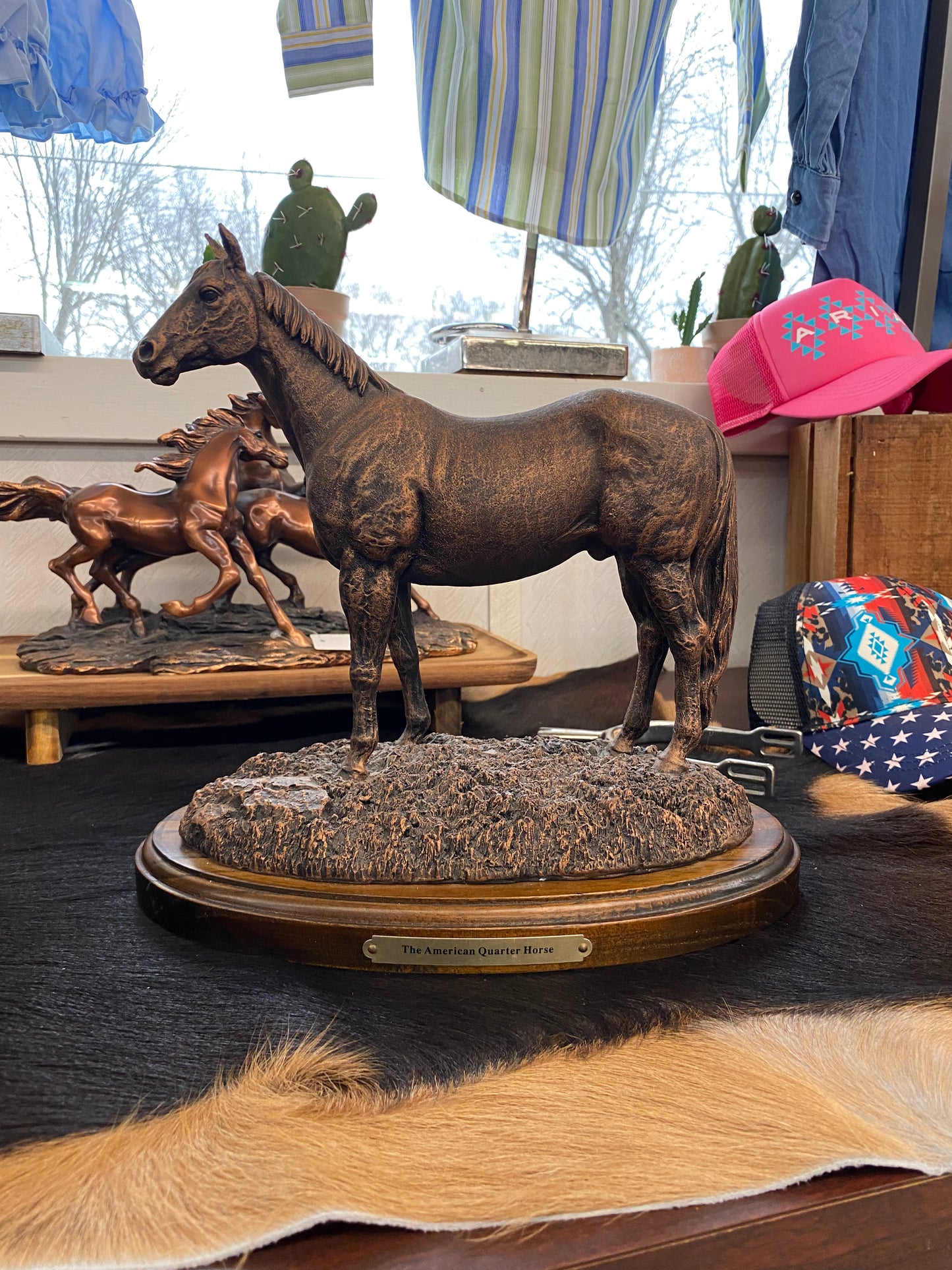 “The American Quarter Horse” Bronze Statue