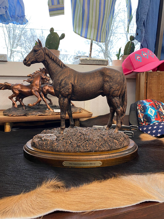 “The American Quarter Horse” Bronze Statue