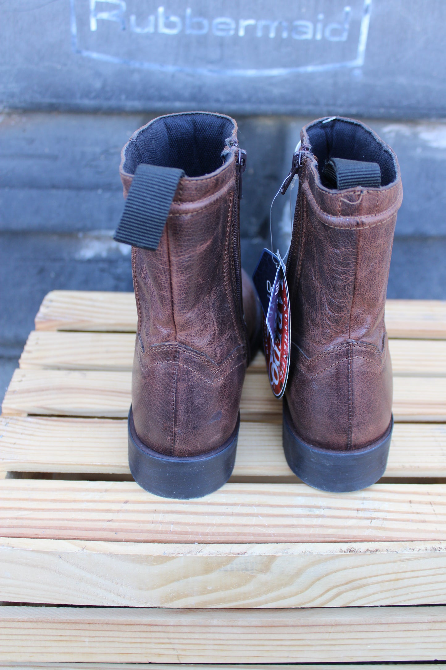 Laredo 62084 Brown Half Boot with Zipper