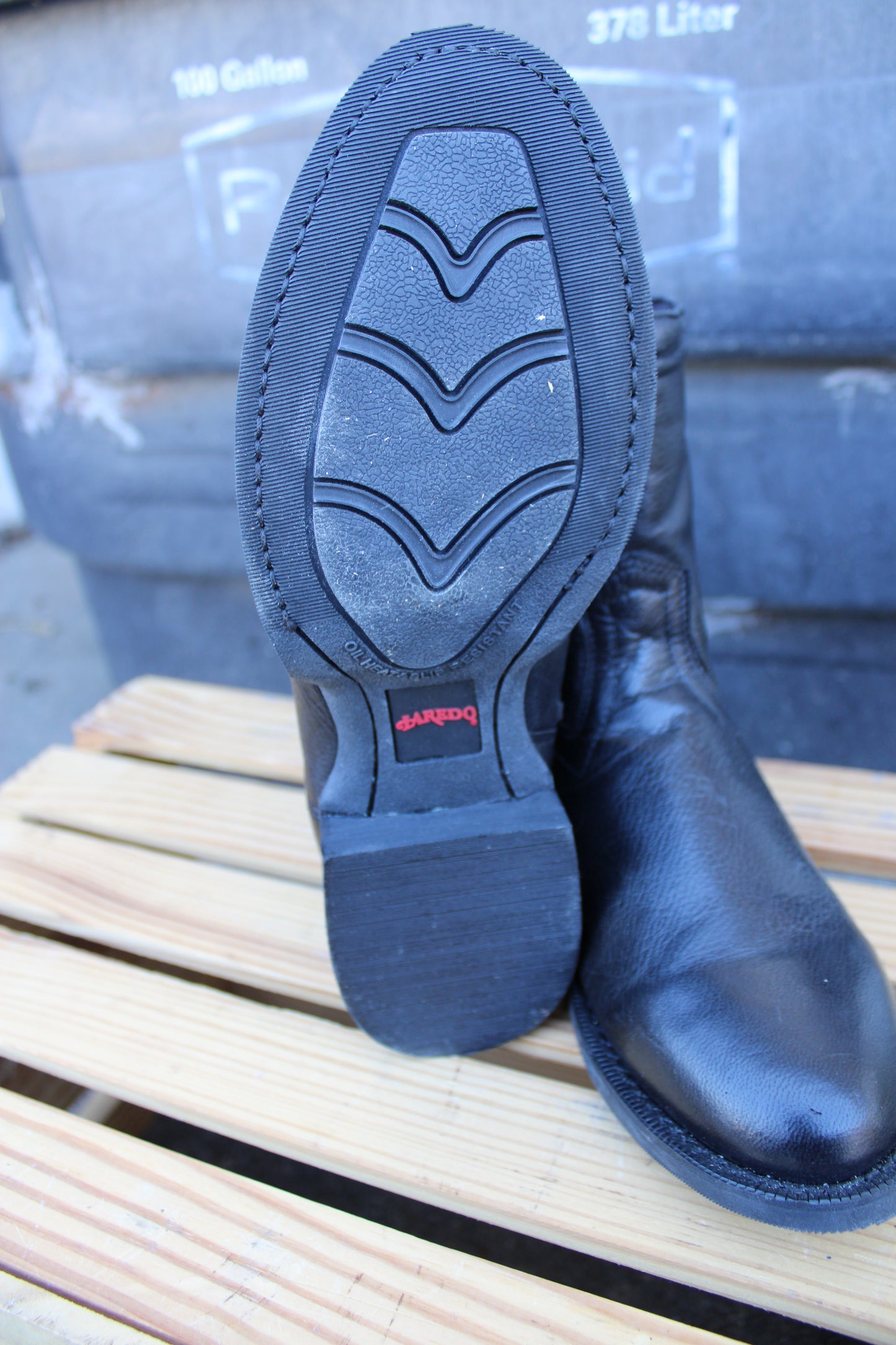 Laredo-Black Half Boot with Zipper