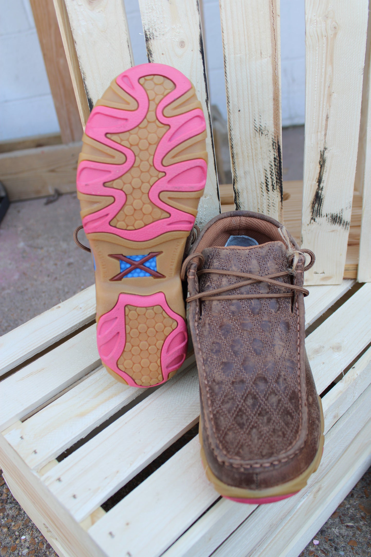 Women's Chukka Driving Moc by Twisted X-Tough Enough To Wear Pink