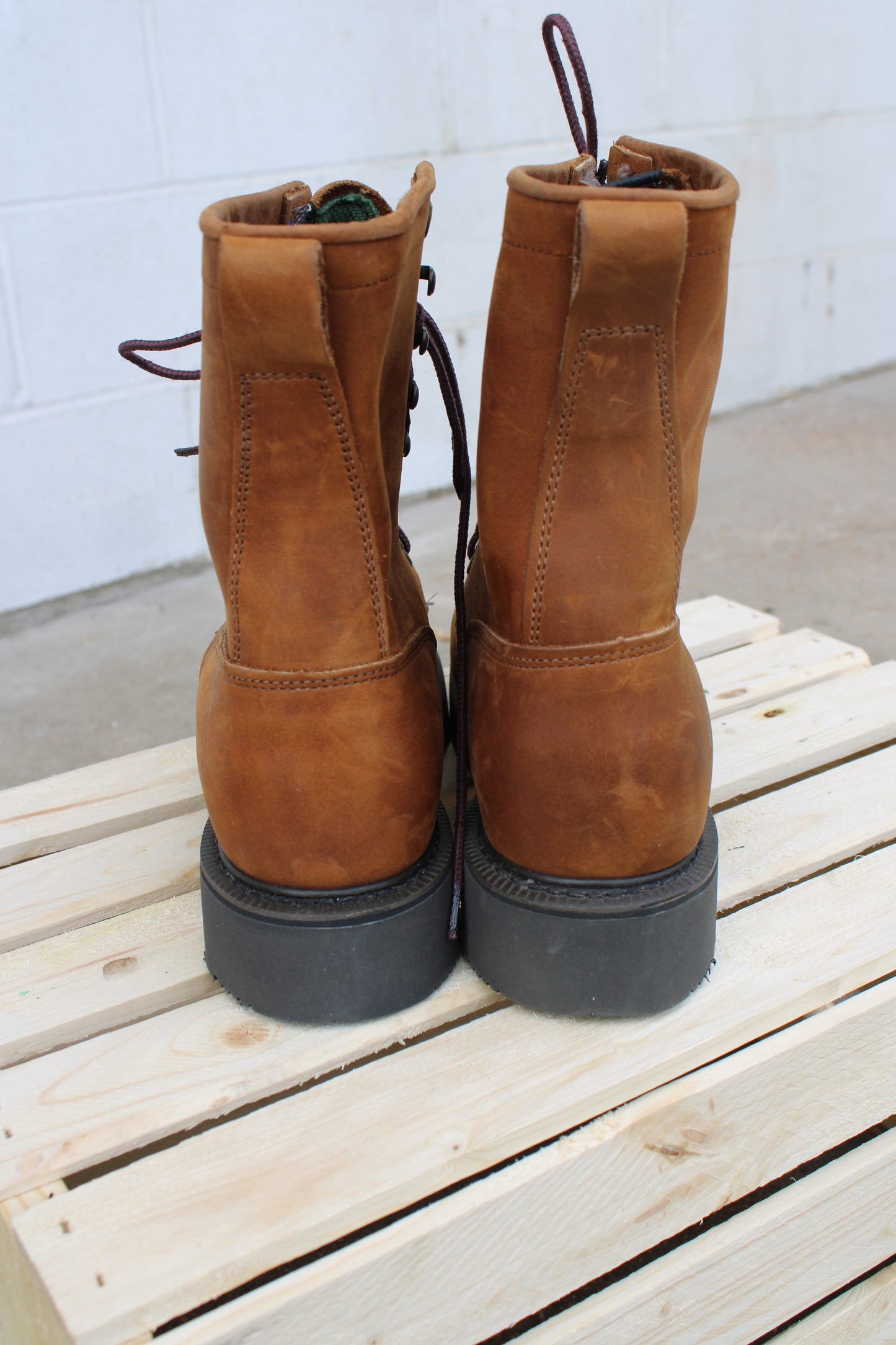 Justin 764- 8" Lace Up Steel Toe Work Boot