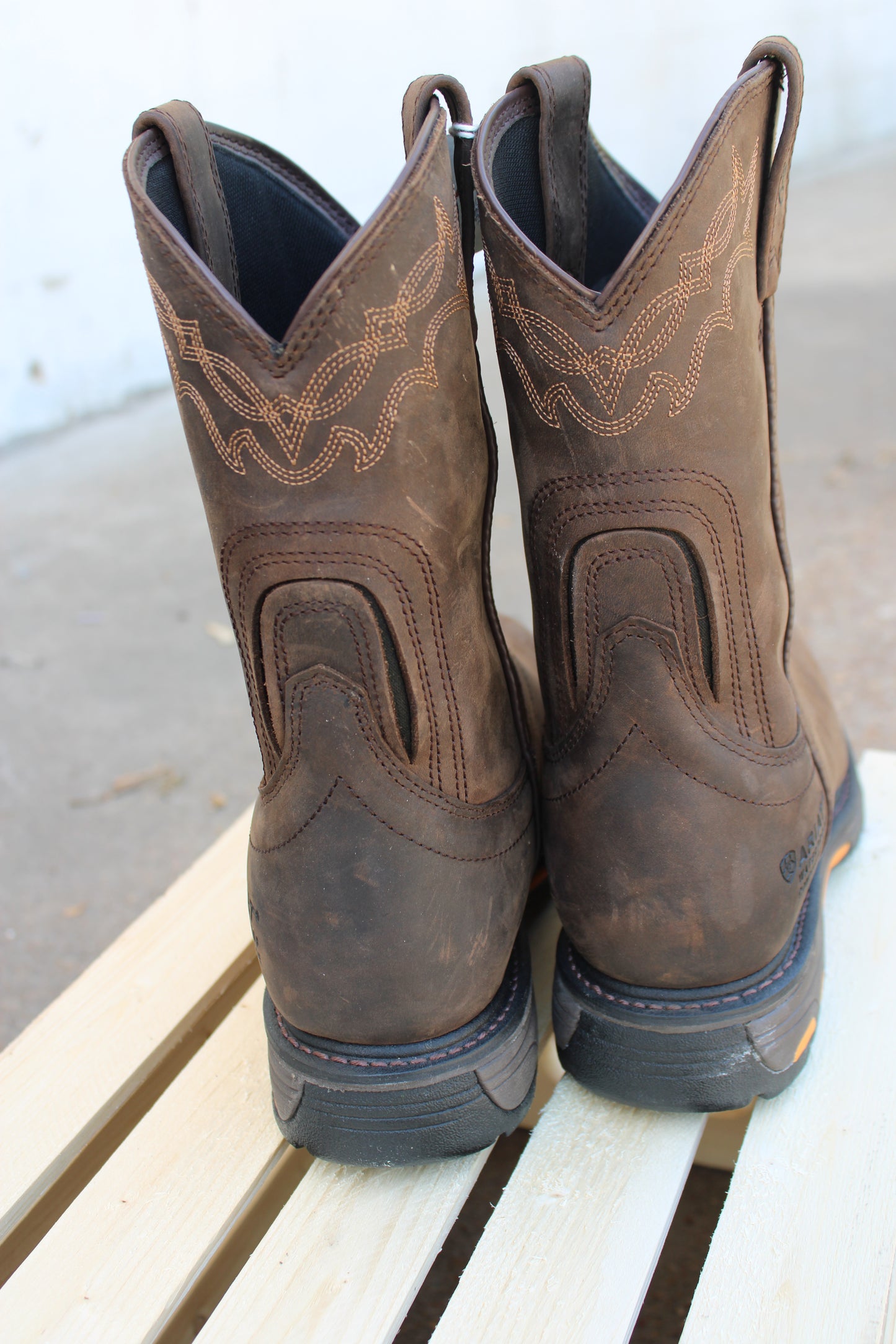 Ariat® WorkHog Waterproof Work Boot- Brown Oily