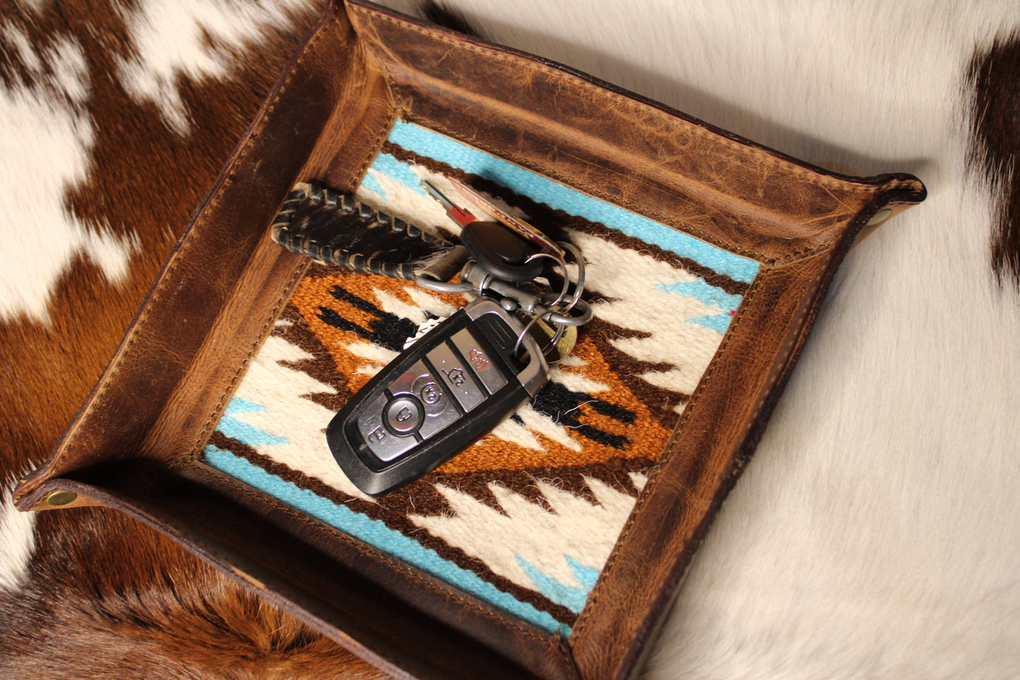 Leather 4-Corner Tray