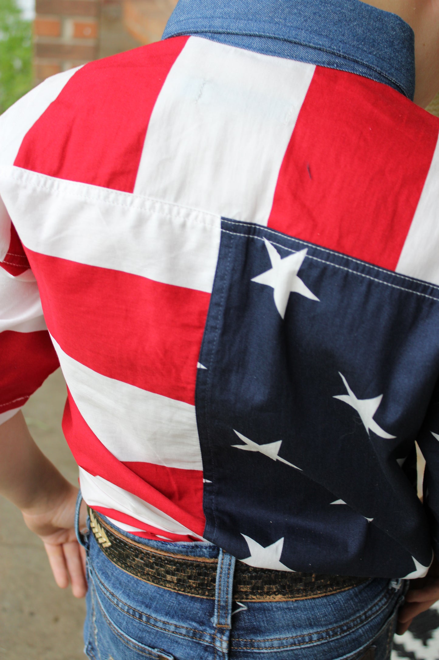 Boy's Stars & Stripes Short-Sleeve Shirt by Roper®