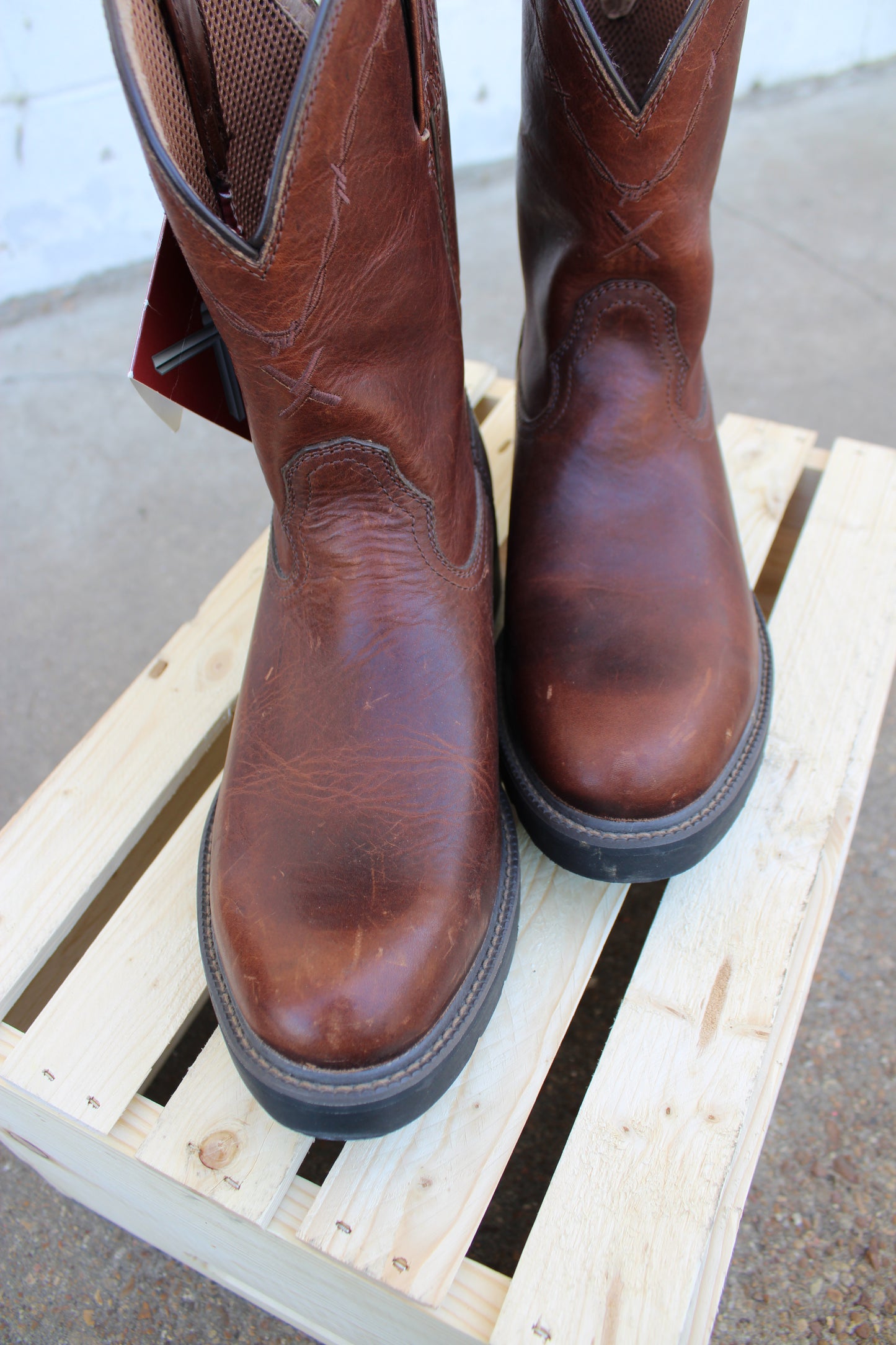 Twisted X® 10" Pull-On Work Boots-Copper-CLEARANCE