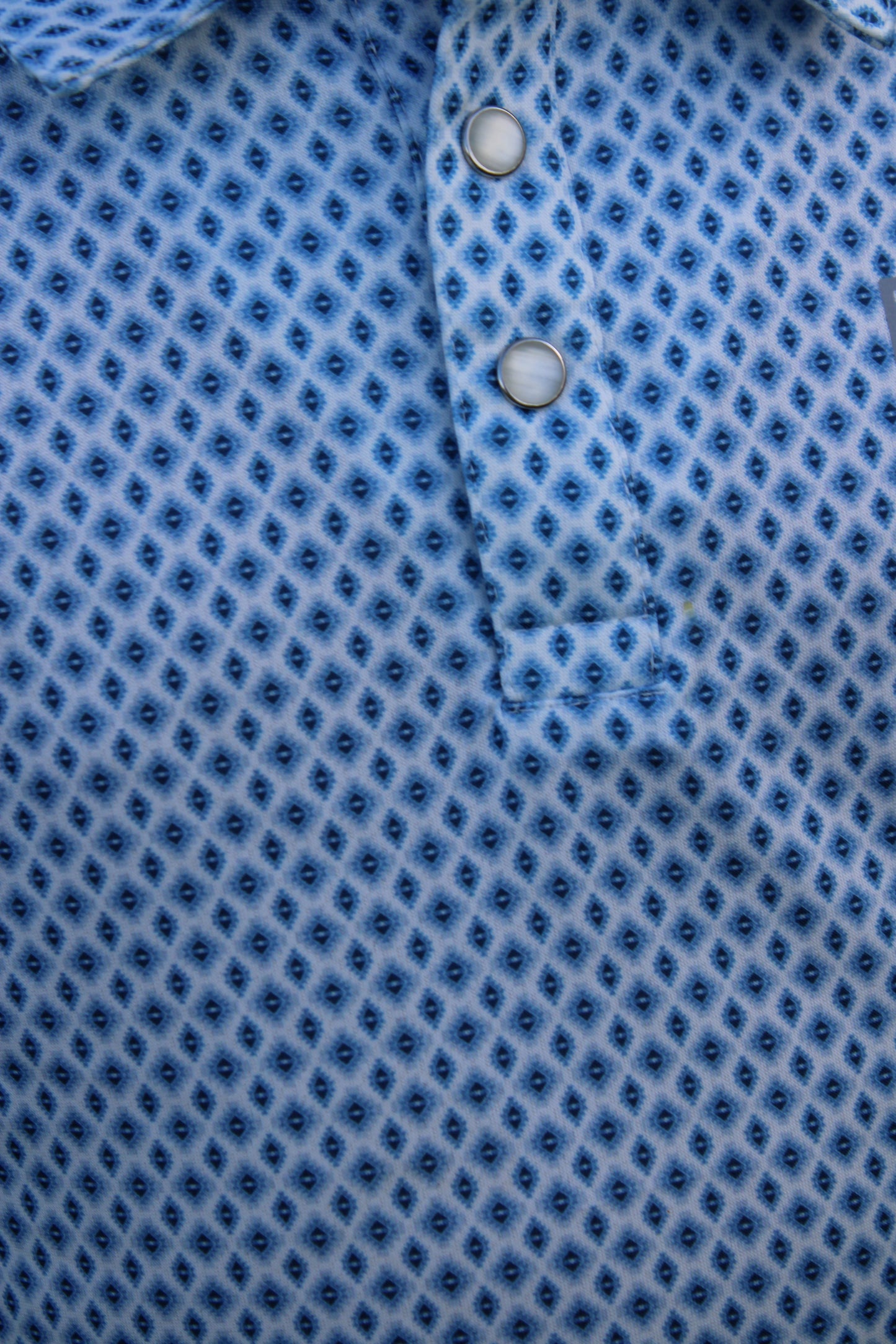 Boys Panhandle Slim® Short-Sleeve Snap Polo-Blue Geo