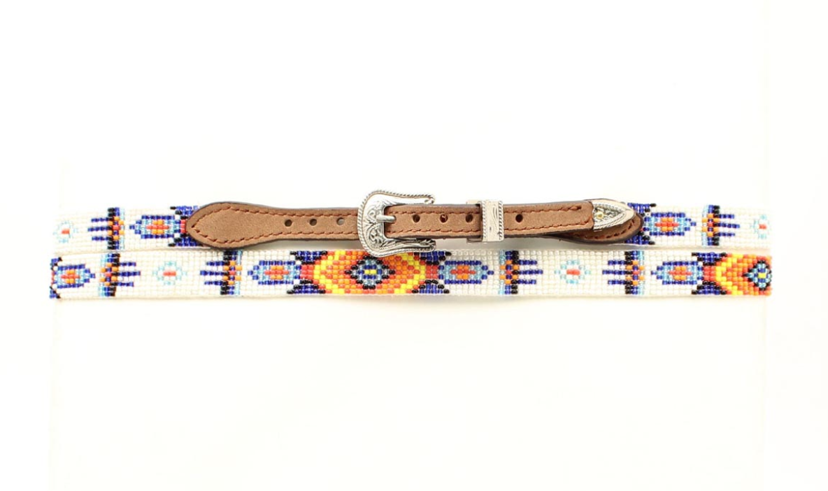 3/8" Multicolored Beaded Hatband
