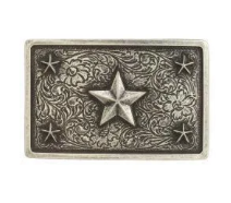 Nocona® Stars Floral Background Rectangle Buckle