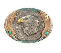 Nocona® Mens Buckle Oval Eagle Feathers