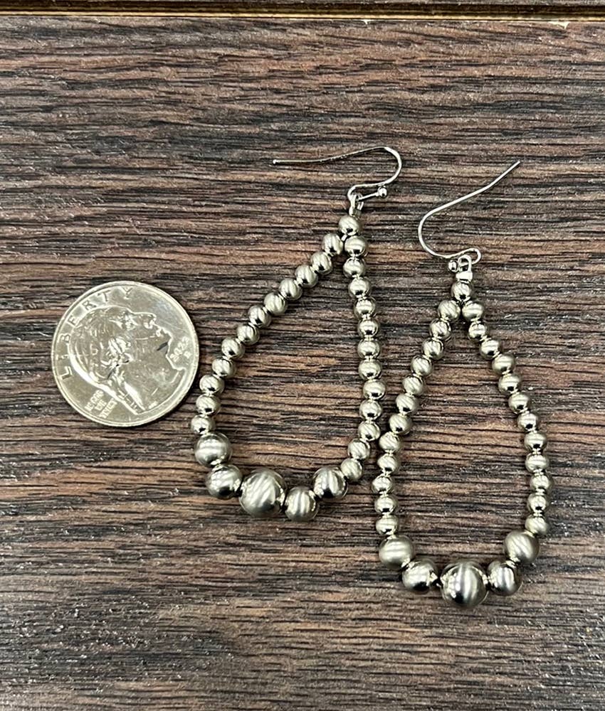 Lightweight Silver Bead Earrings