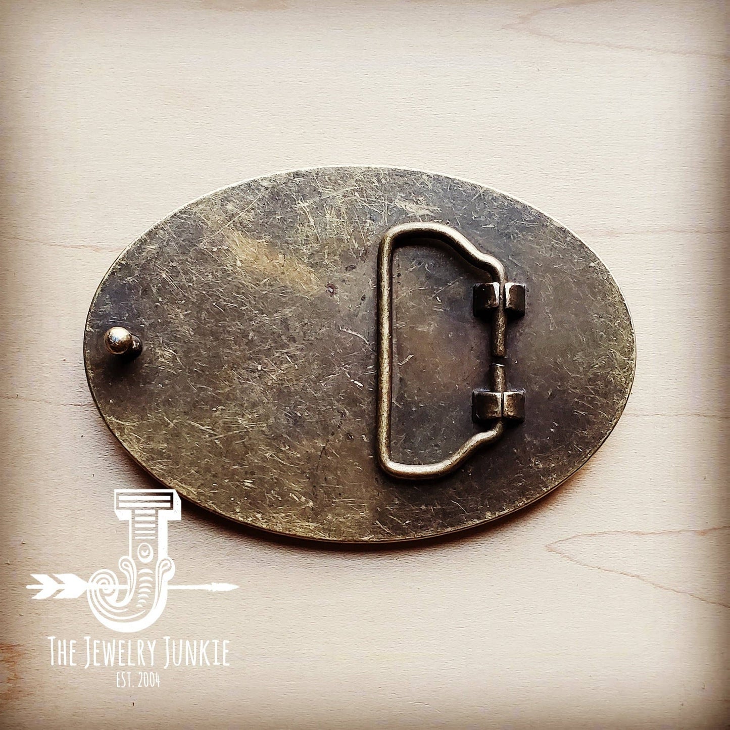 Rope Edge Spotted Hair on Hide Leather Belt Buckle