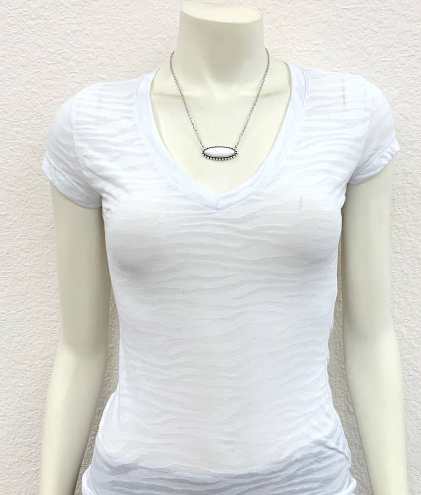 16" White Turquoise Necklace & Earrings Set