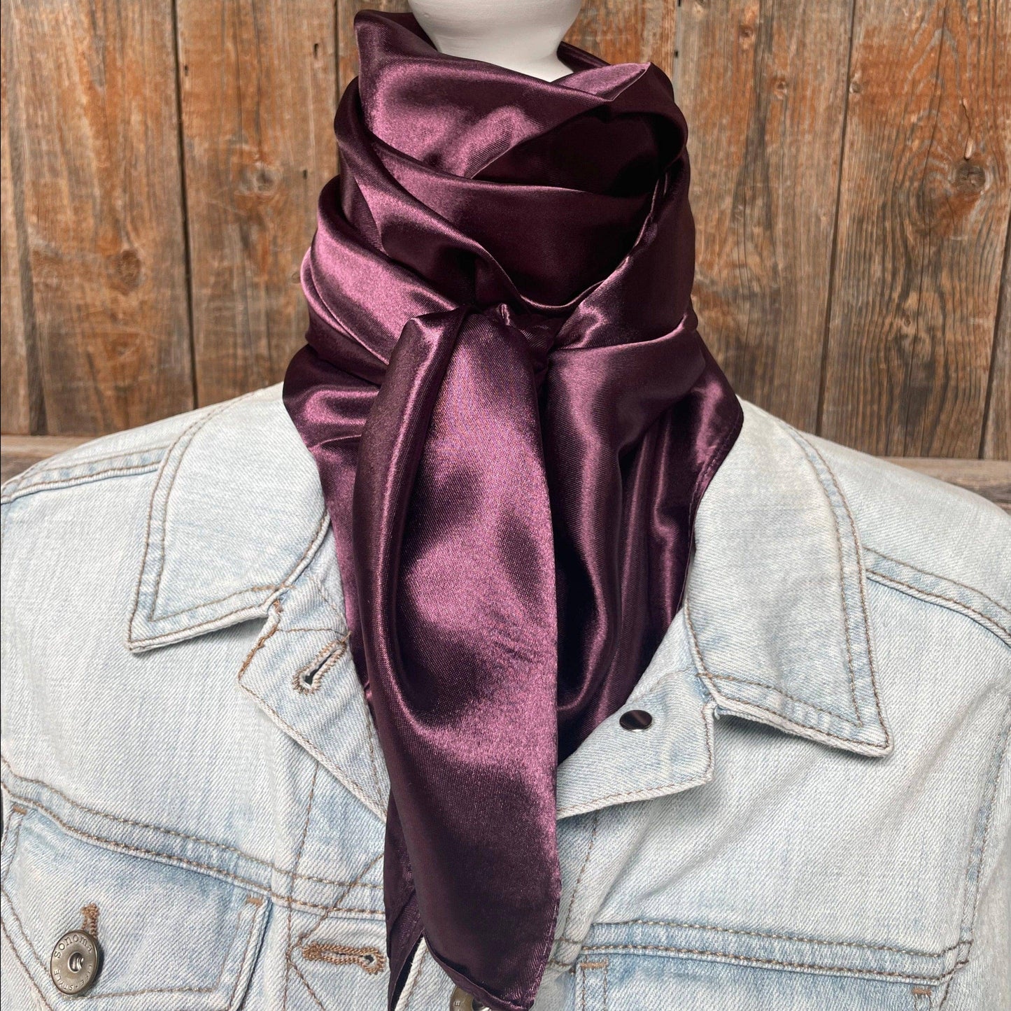 35X35" Solid Plum Wild Rag / Scarf WRS21
