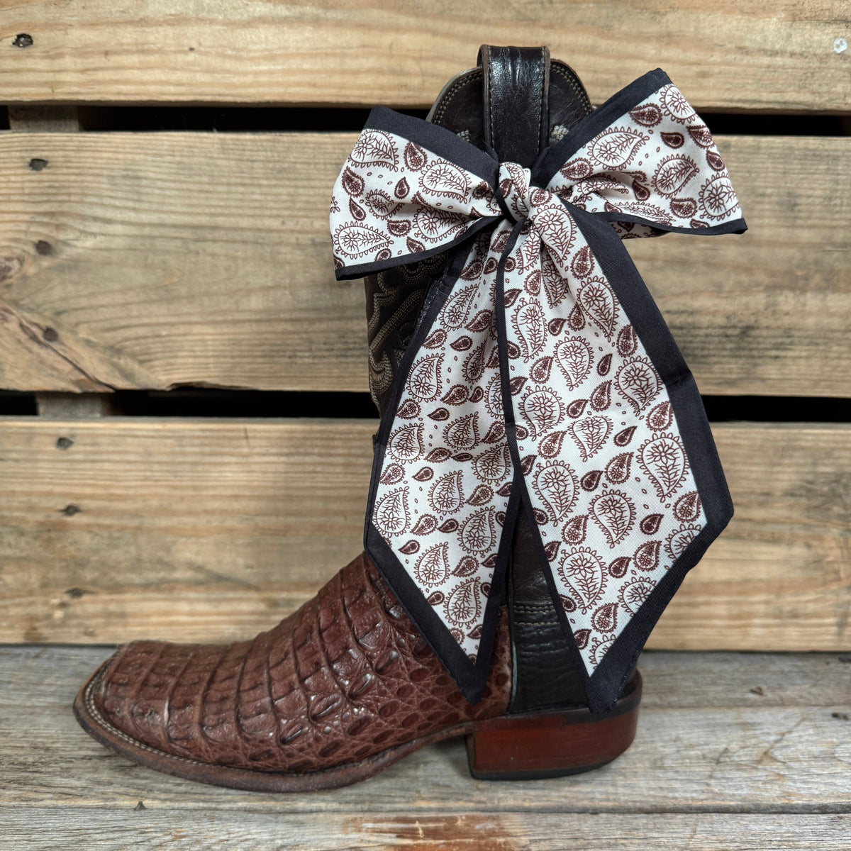 Black and Brown Skinny Cowgirl Necktie
