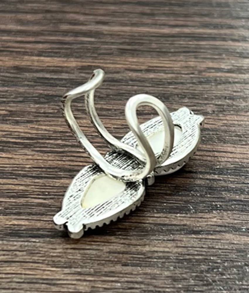 White Turquoise Adjustable Ring