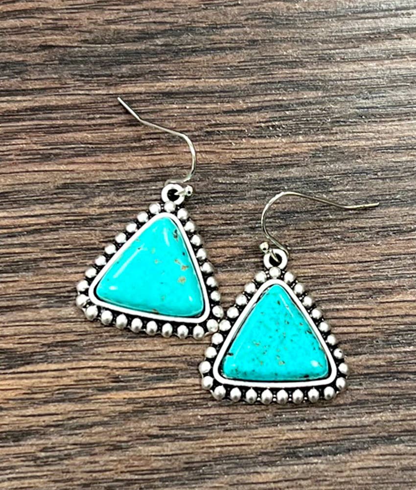 Triangle Turquoise Earrings