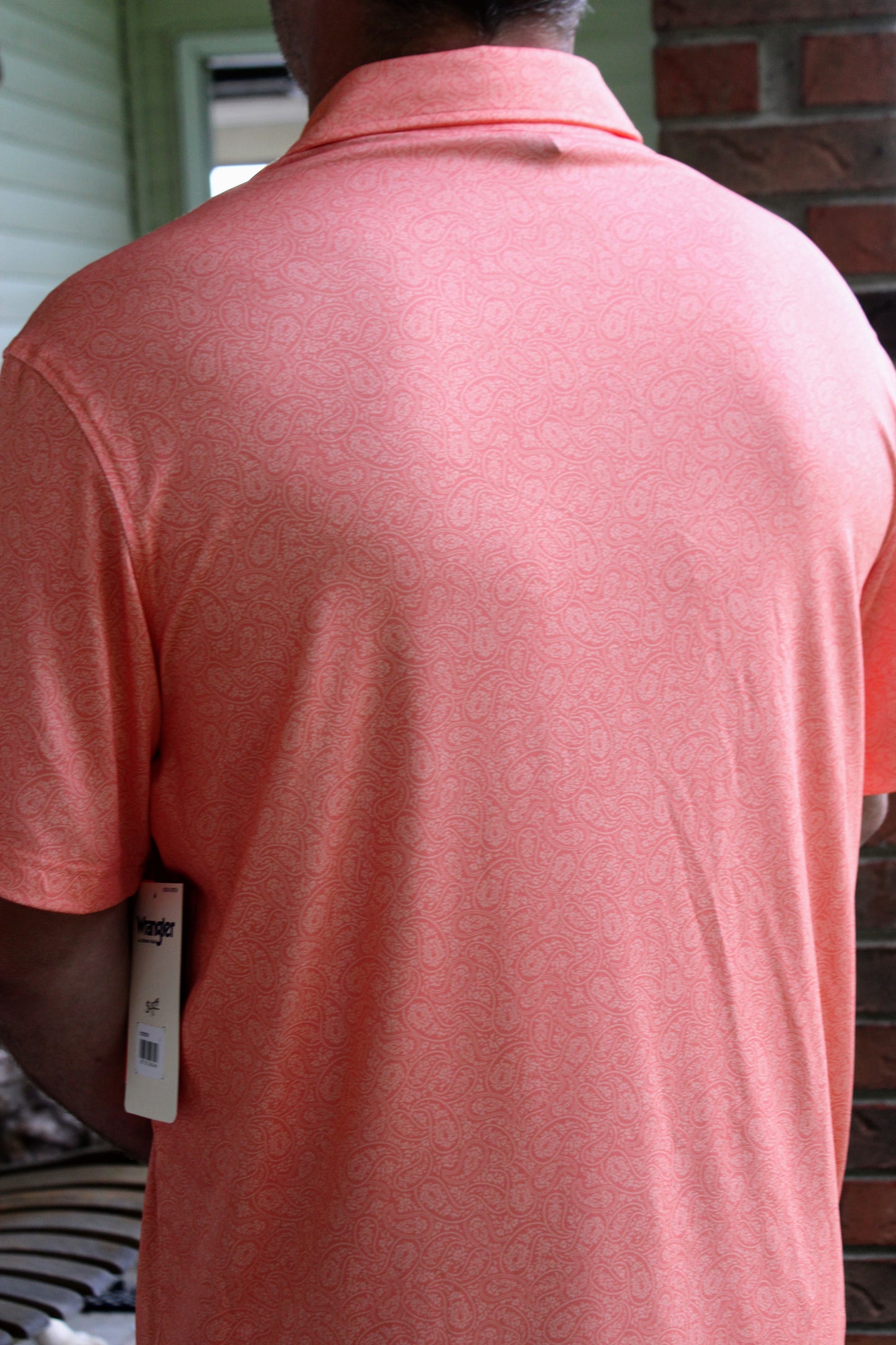ATG X Wrangler® Short Sleeve Performance Polo-Peach Echo
