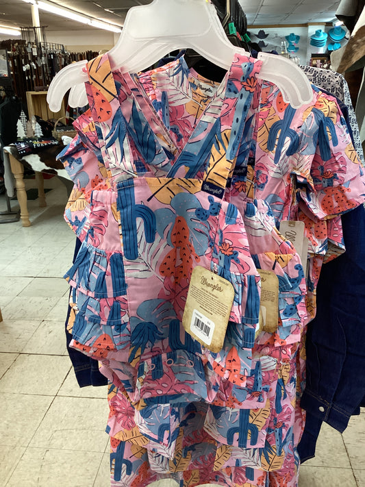 Wrangler Baby Sleeveless Bodysuit-Pink Cacti
