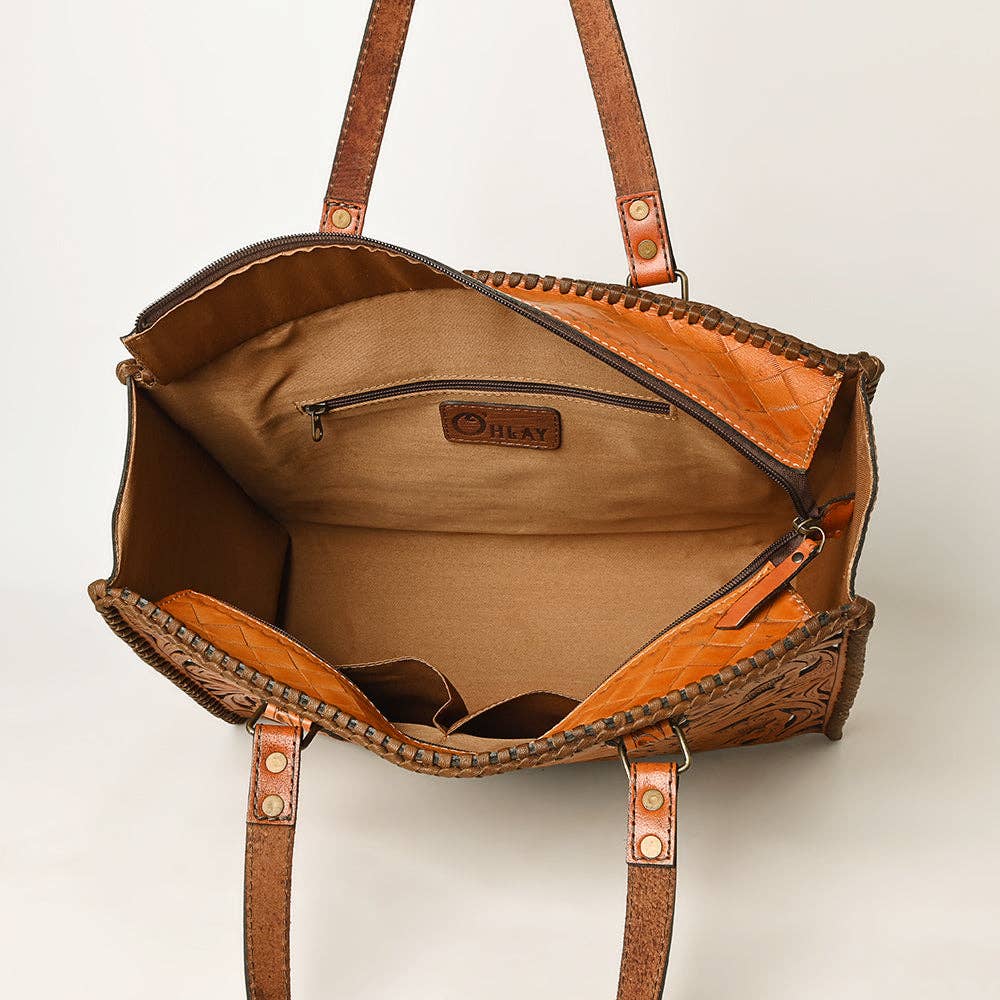 Hand-Tooled Genuine Leather Bag