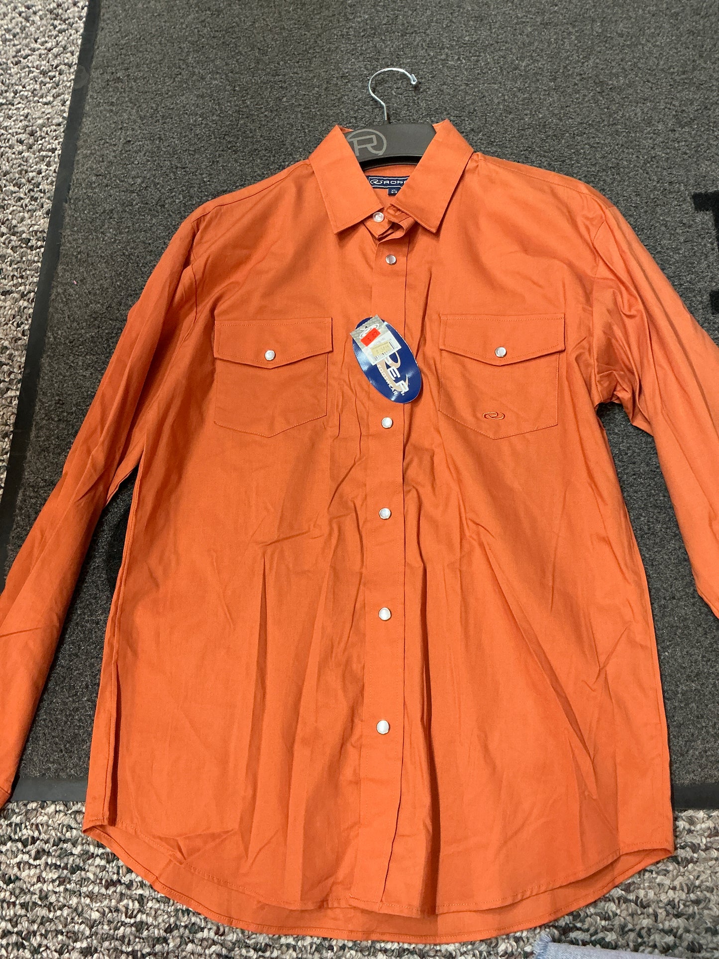 Roper Burnt Orange Button Up