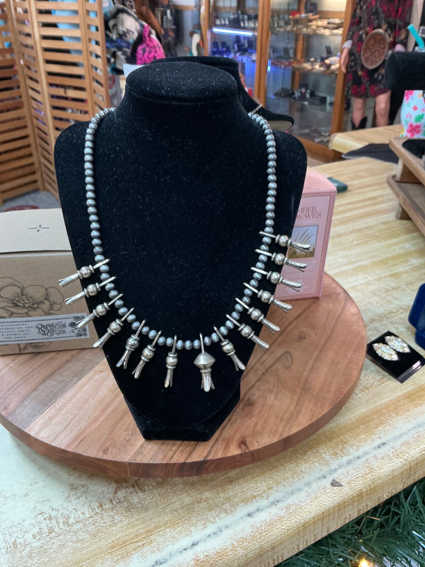 Navajo Pearl Fringe Necklace