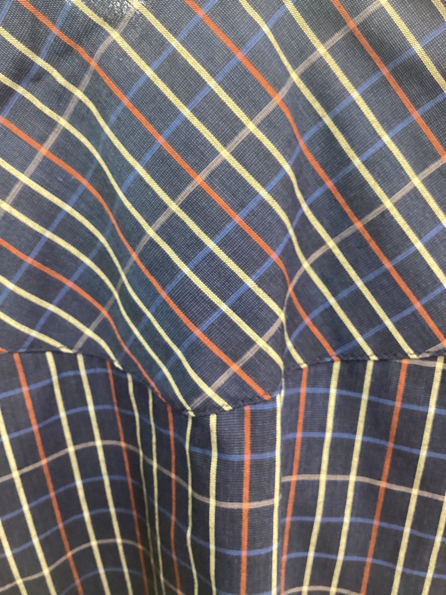 Boy’s Roper Blue, Yellow, & Rust Windowpane Longsleeve Shirt