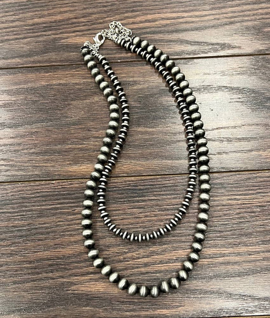 24" Handmade Navajo Bead Necklace