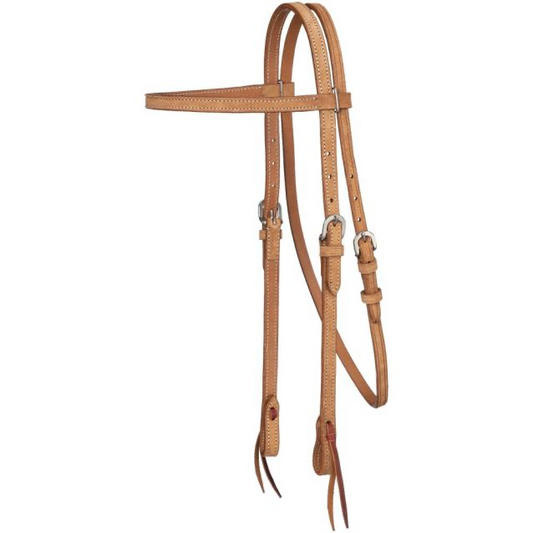 Plain Pony Browband Headstall-Light Oil
